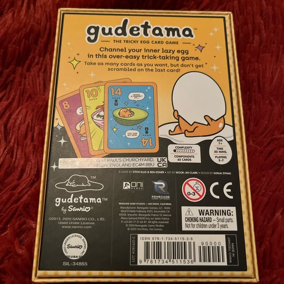 Gudetama | The Tricky Egg card game (New in box) - Picture 3 of 3